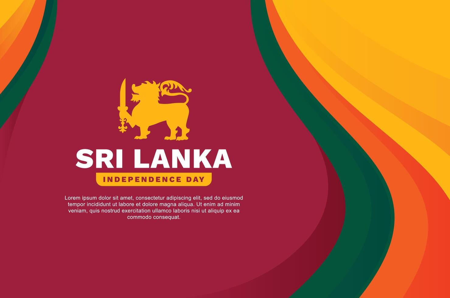 Independence Day Of Sri Lanka Design Background Event vector