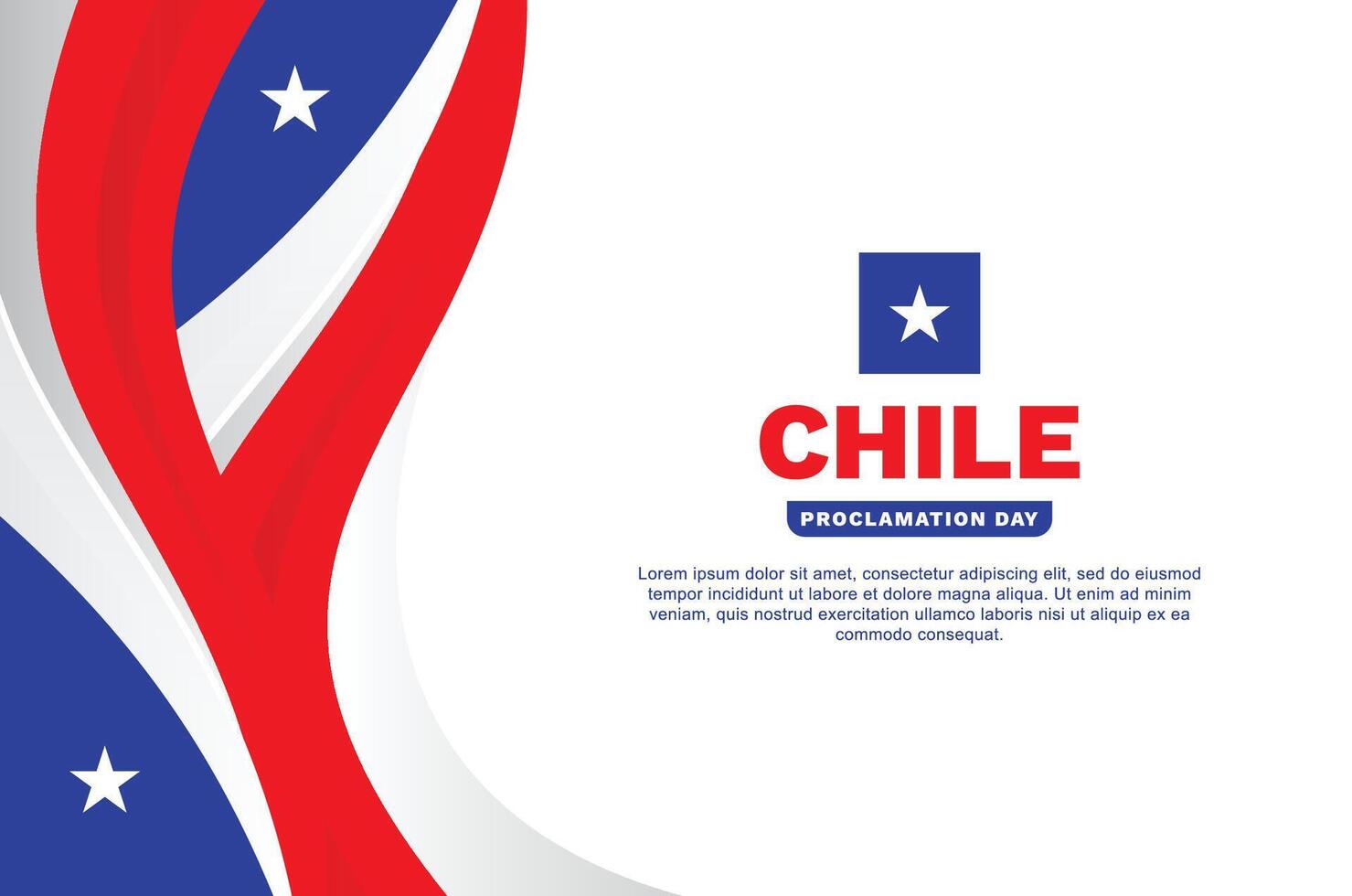 Chile Flag Design Background Event vector