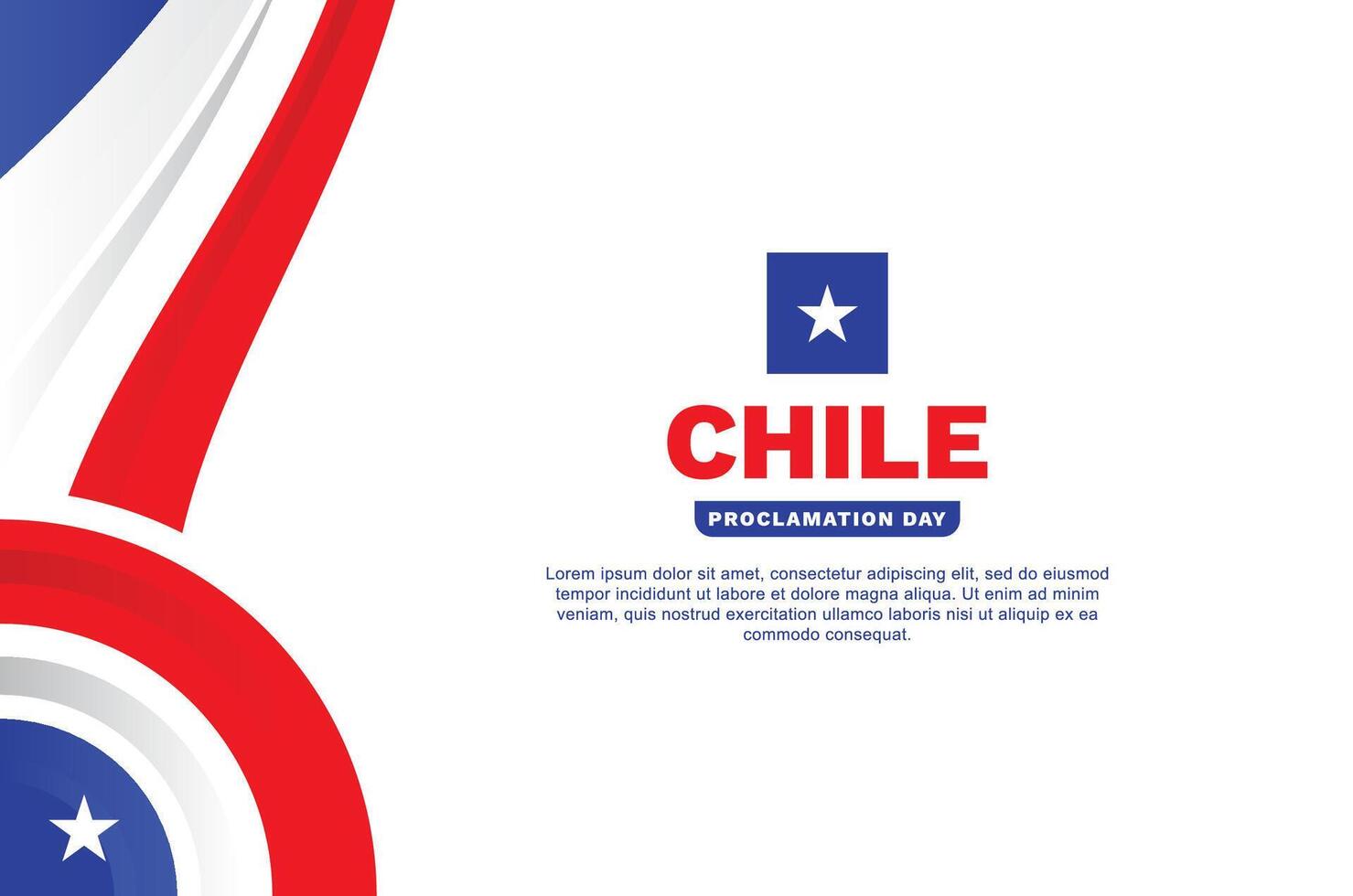 Chile Proclamation Day Event Backgrond With Flag vector