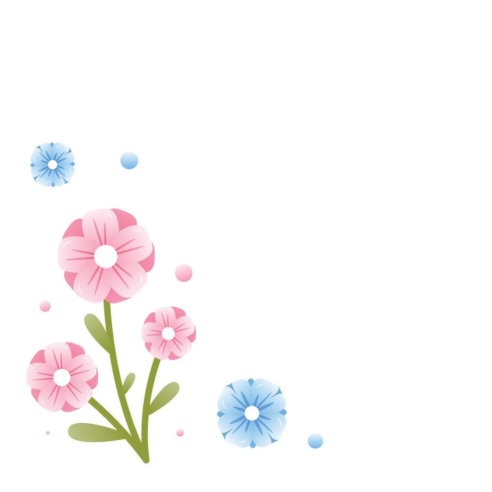gradient flower simple vector