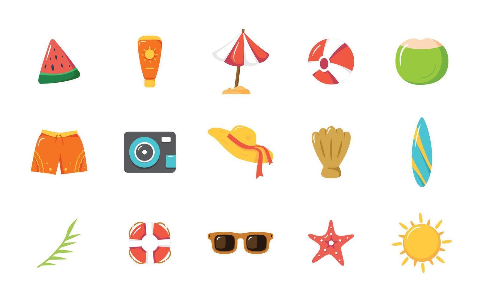 Summer Time Element Collection vector
