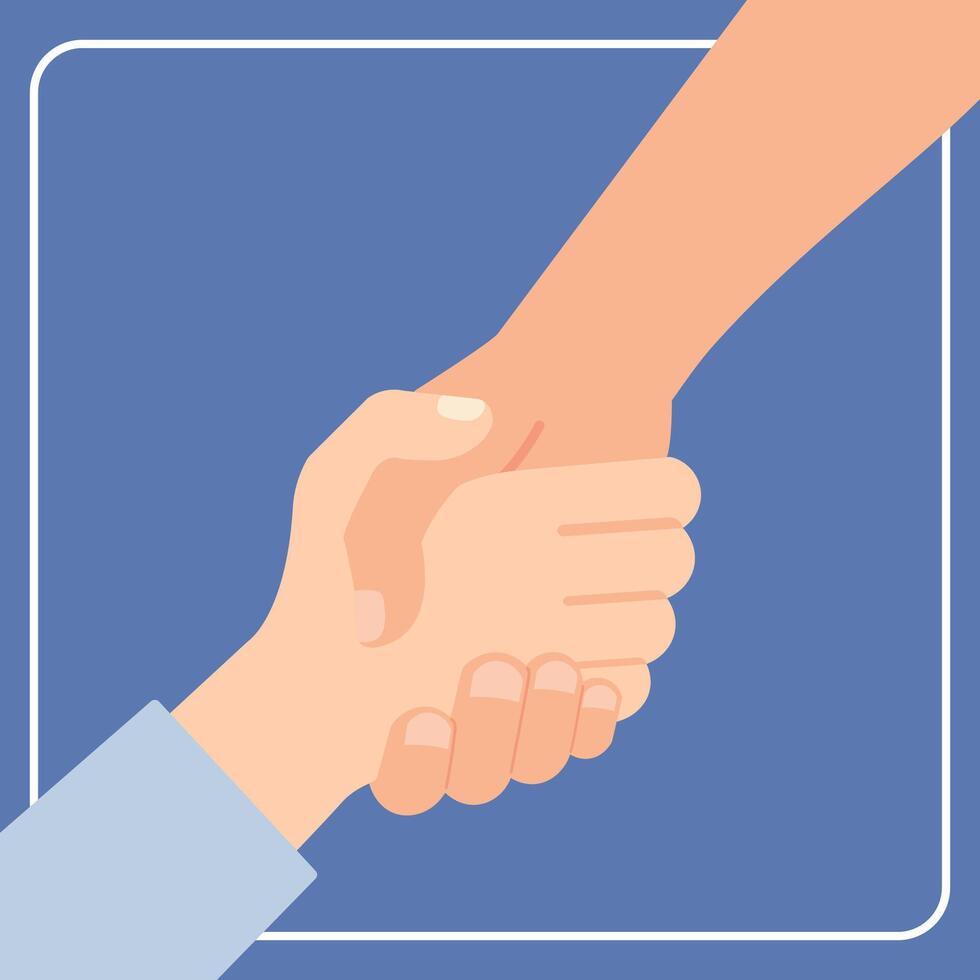 Helping Hand Support Friendship Day Illustration vector