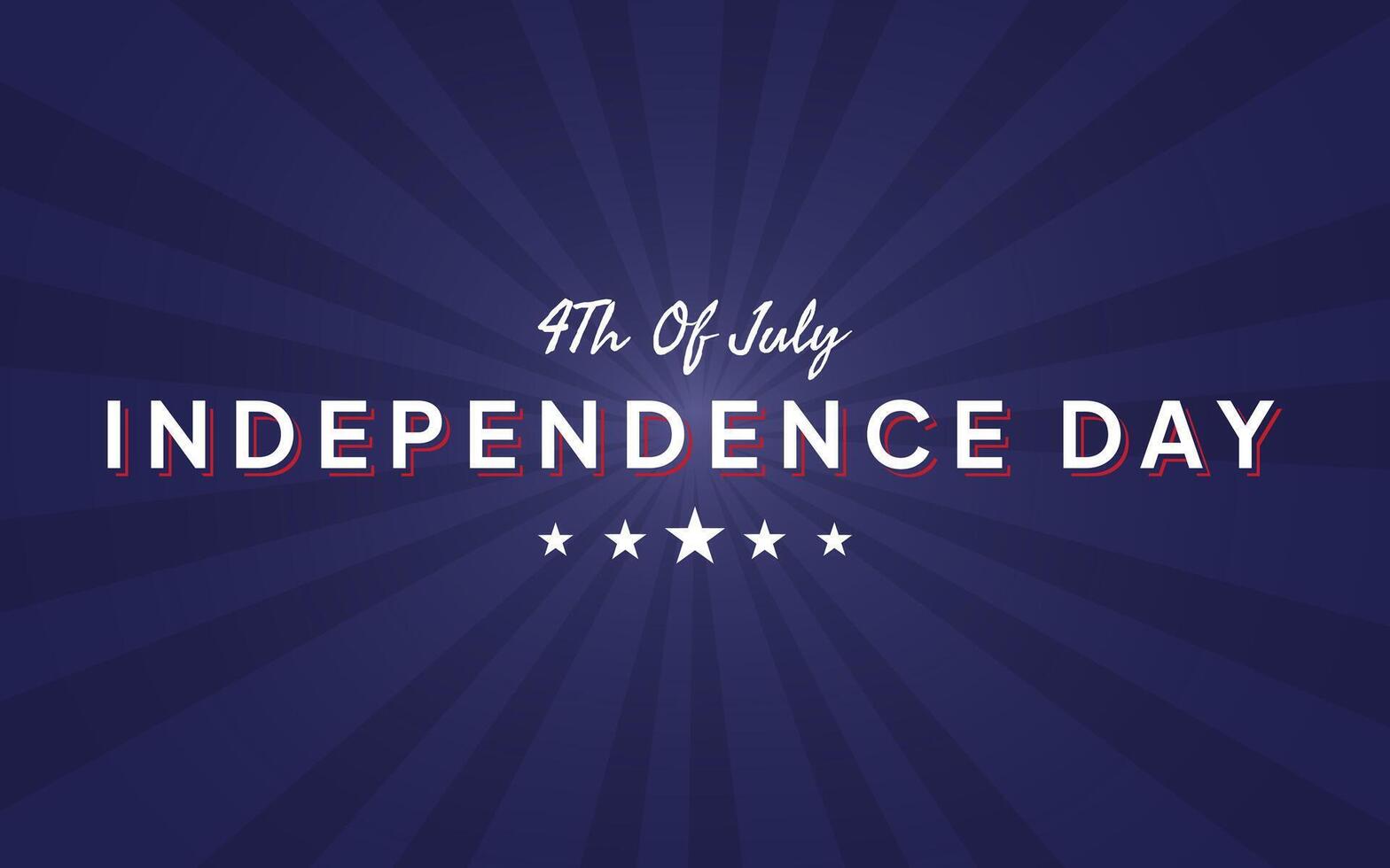 Happy 4th of July Independence Day Typography Background Design, with blue, red color. For banner, poster, state holiday greeting card vector
