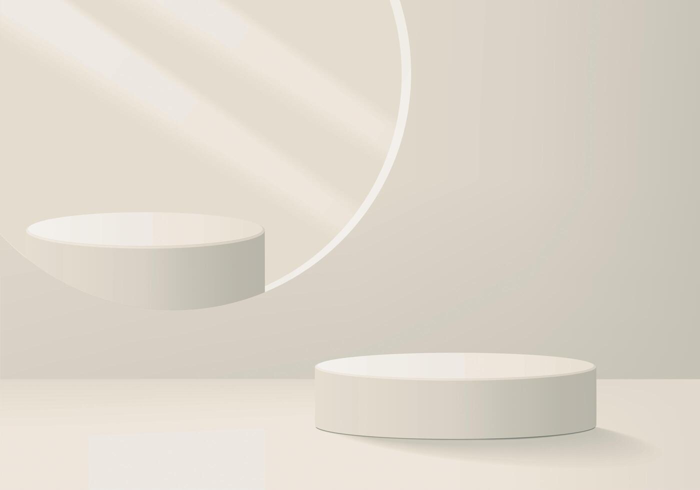 3d background products display podium scene with geometric platform stand to show cosmetic products. Stage showcase on pedestal display white studio photo