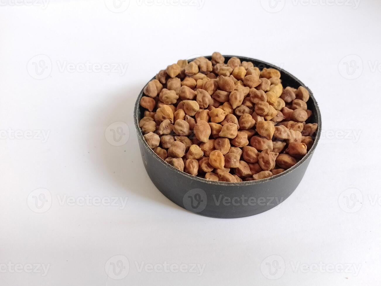 Wholesome black chickpeas presented in natural photo