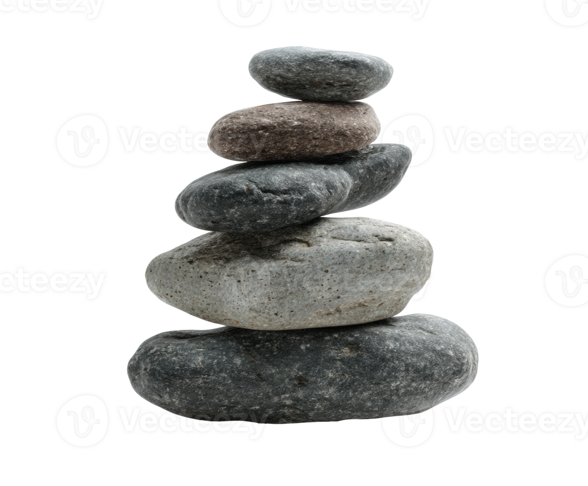 Balanced stone stack for relaxation and mindfulness practice png