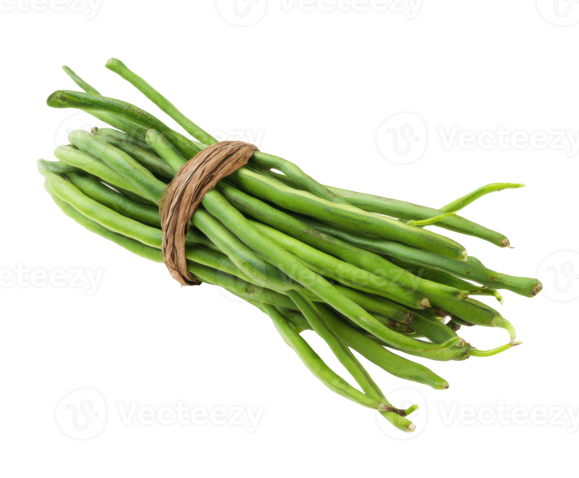 Fresh green beans bundle for cooking and salads png