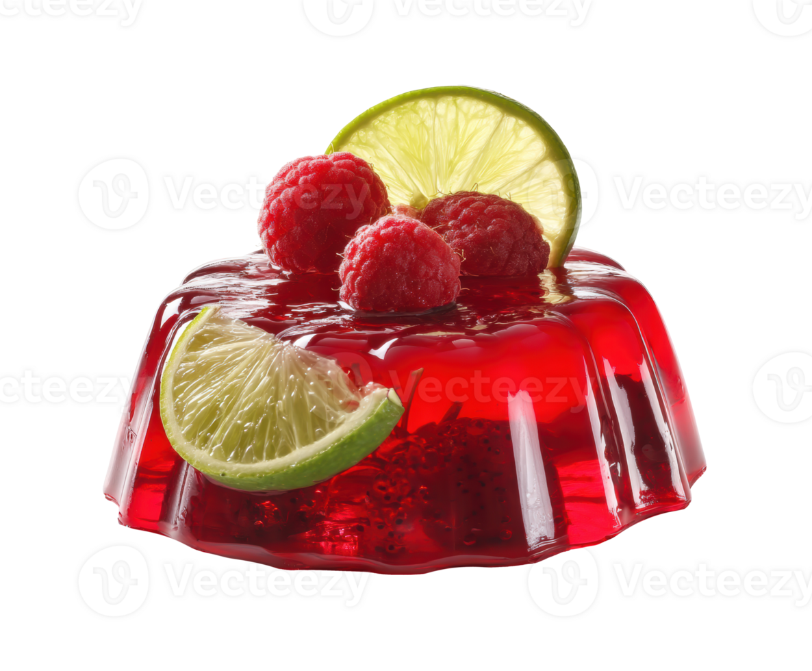 Delicious raspberry lime gelatin dessert for summer gatherings png