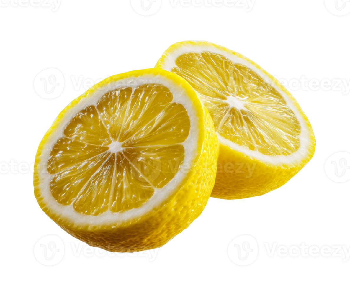 Bright and fresh lemon slices for culinary use and decoration png