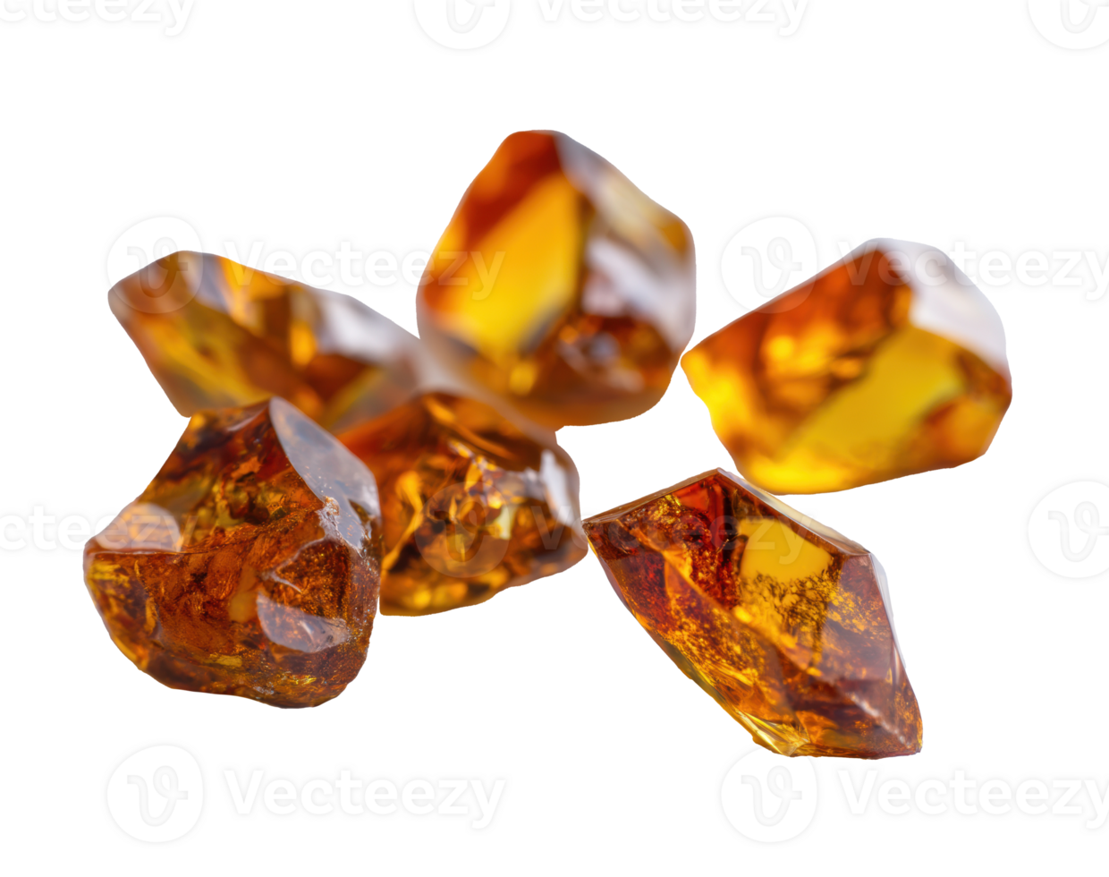Natural amber gemstones for jewelry making and decoration png