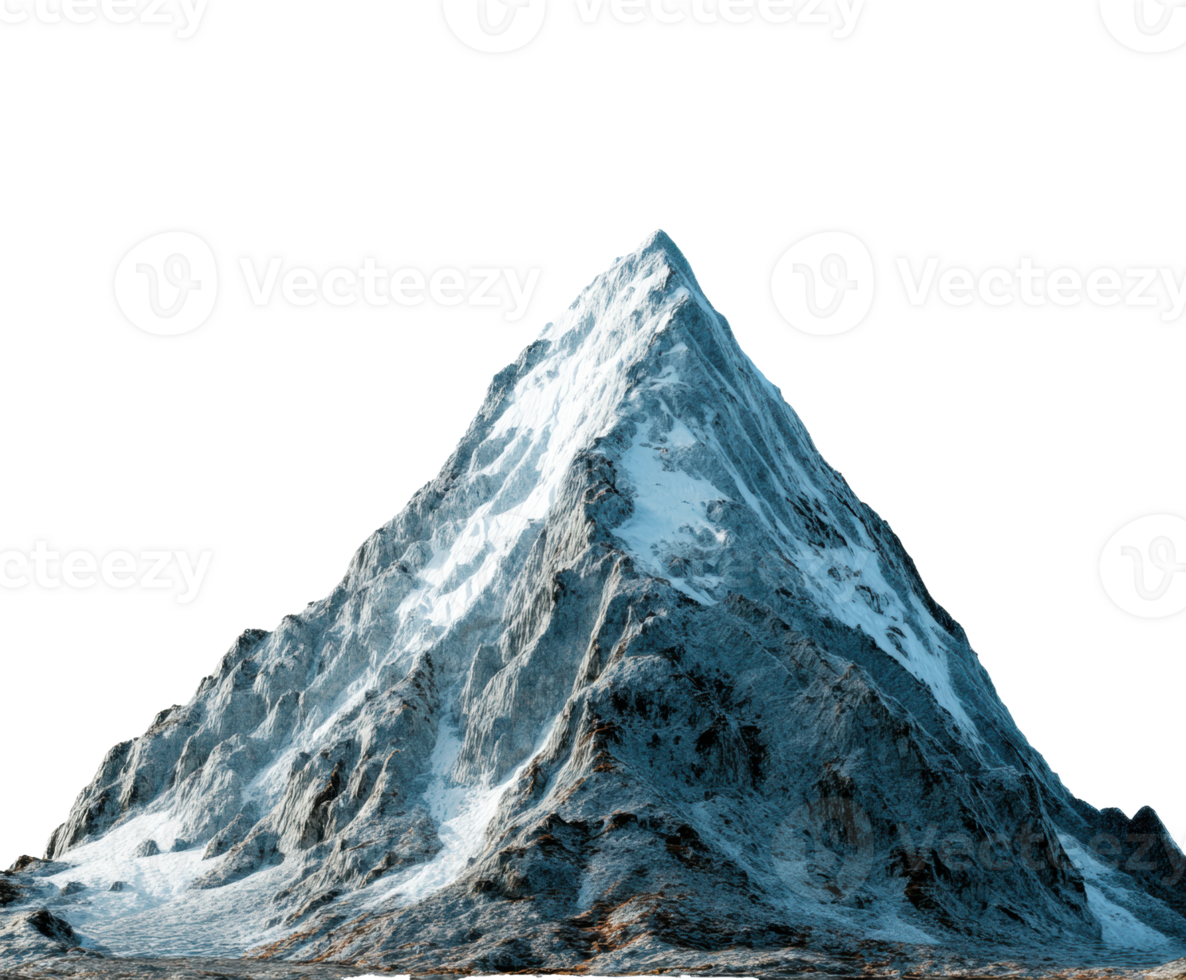Snowy mountain peak in rocky terrain for exploration png