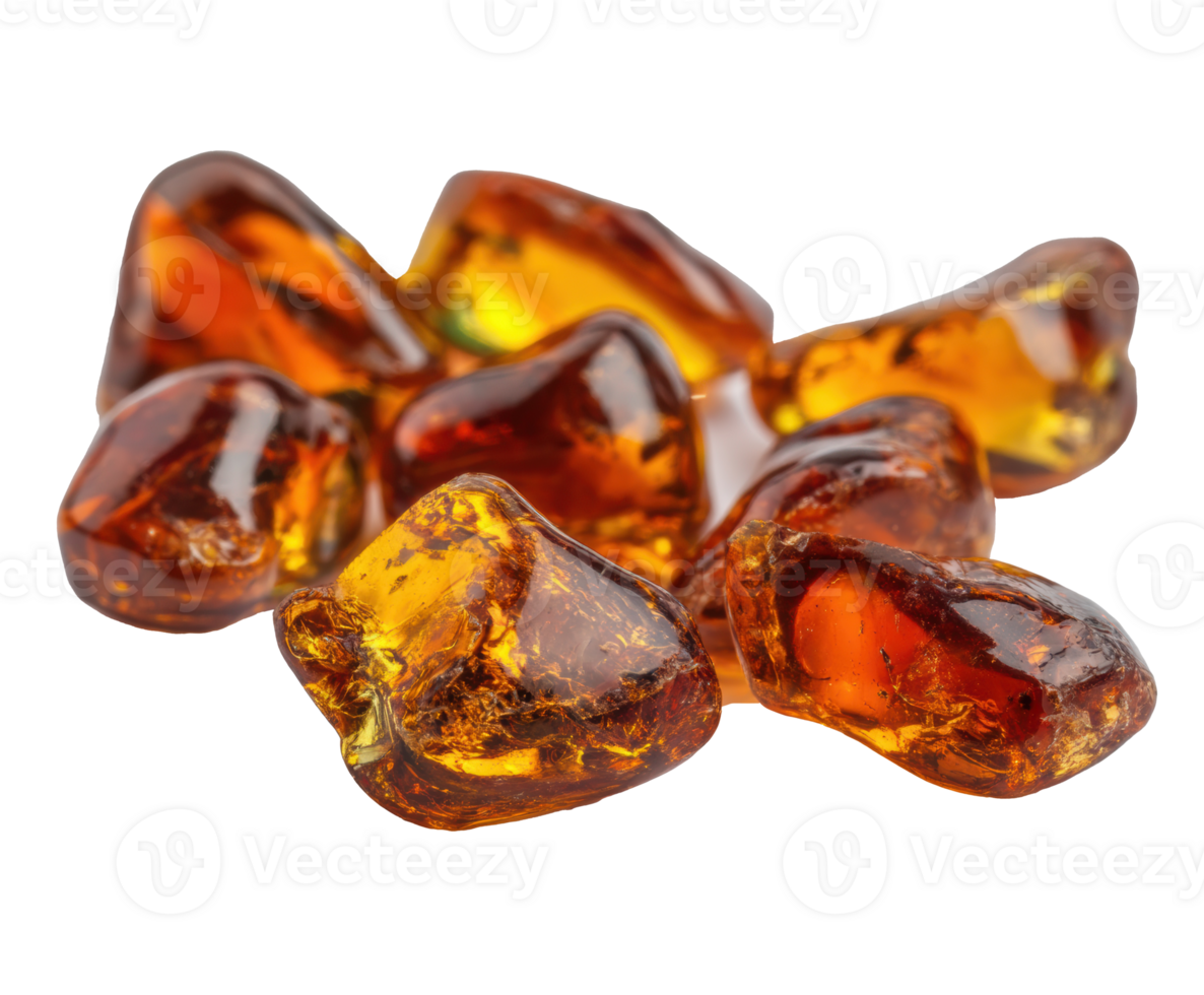 Natural amber gemstones for jewelry making or decoration use png