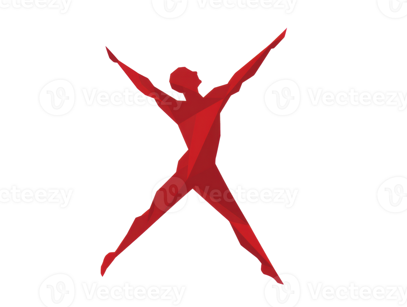 Dynamic red silhouette representing energy and movement concept png