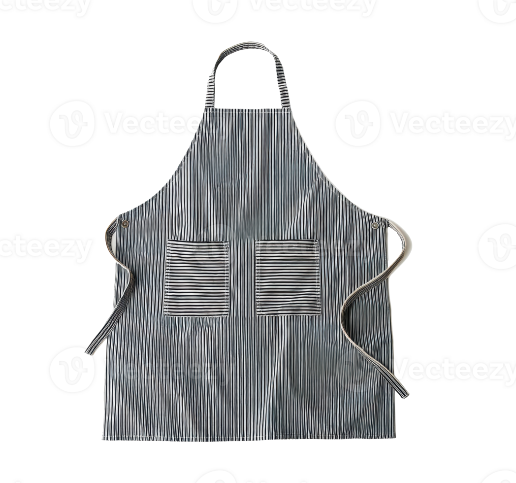 Striped apron for cooking and baking activities in the kitchen png