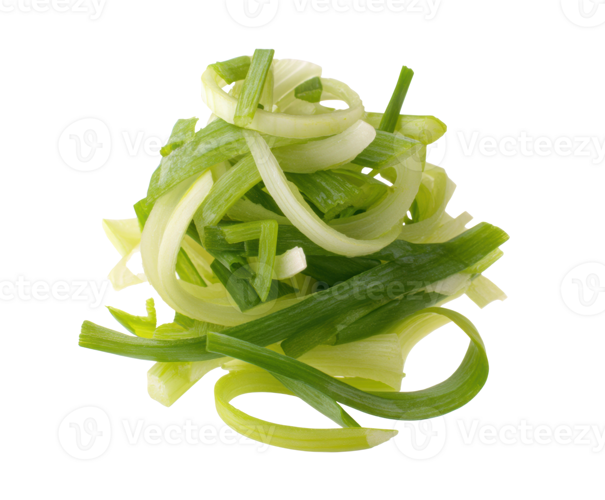 Freshly sliced green onions for culinary use and garnish purposes png