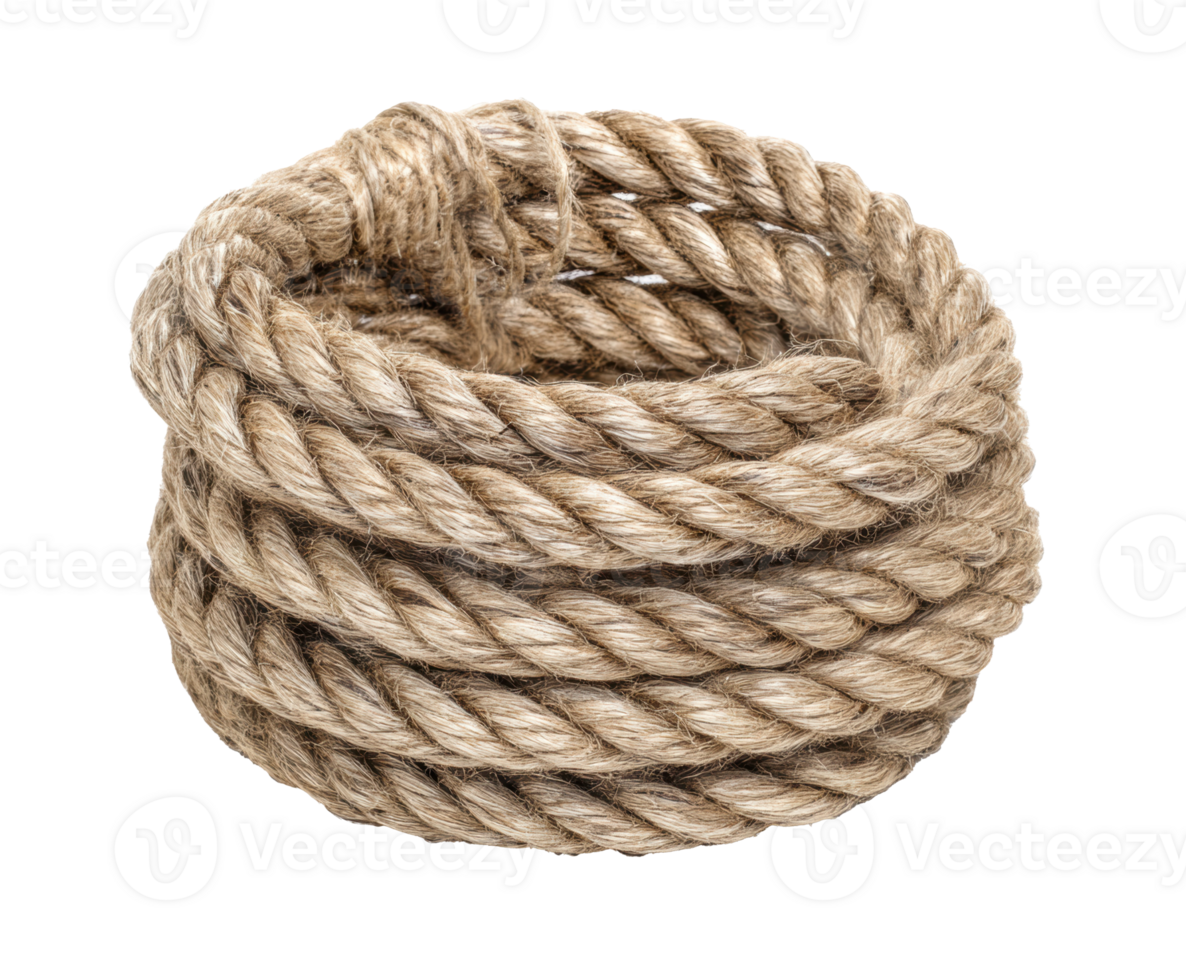 Natural fiber rope for outdoor activities and crafts png