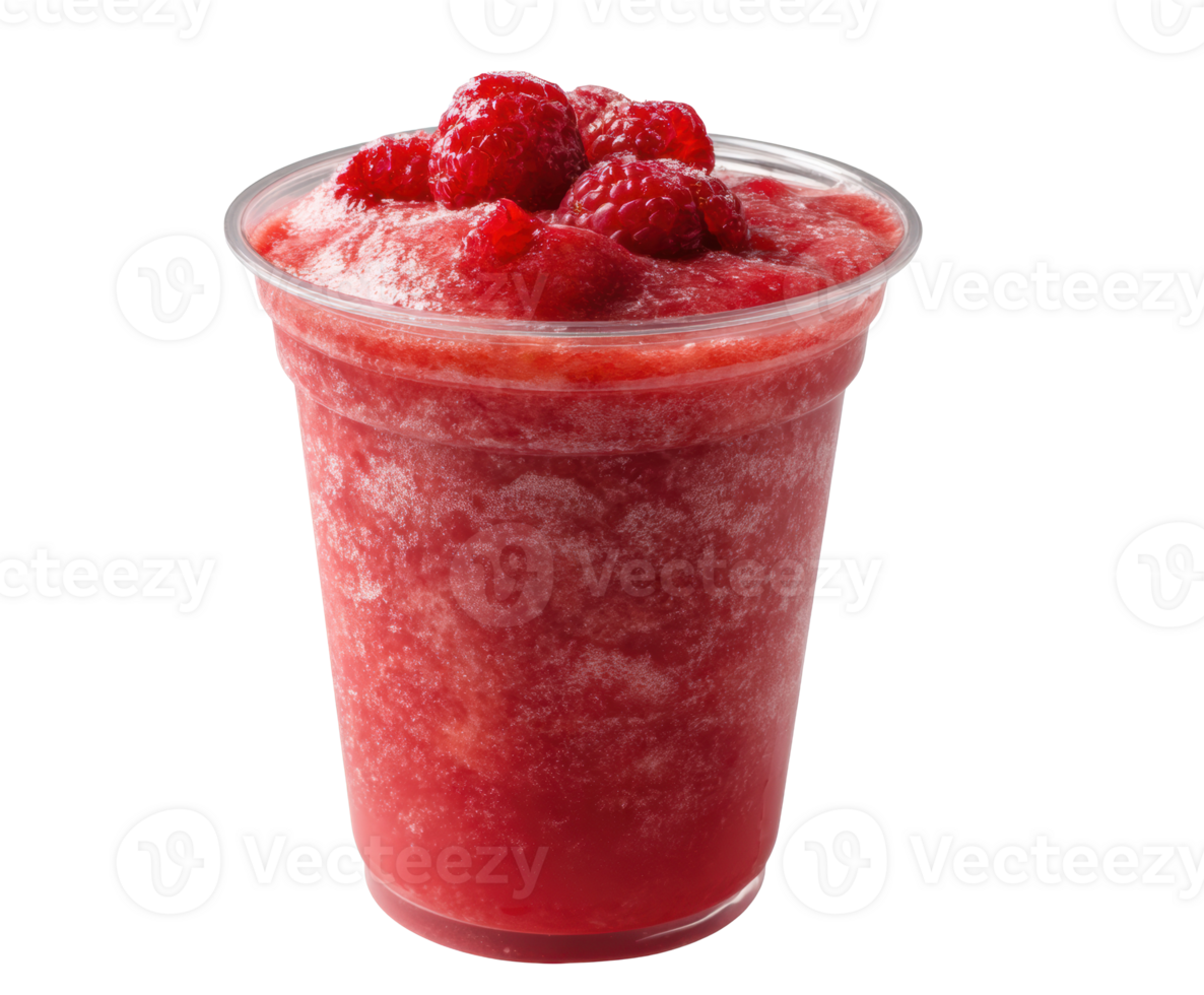 Refreshing frozen raspberry drink served in a cup for summer enjoyment png