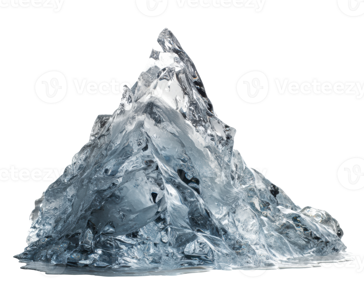 Ice mountain sculpture showcasing intricate details and textures png
