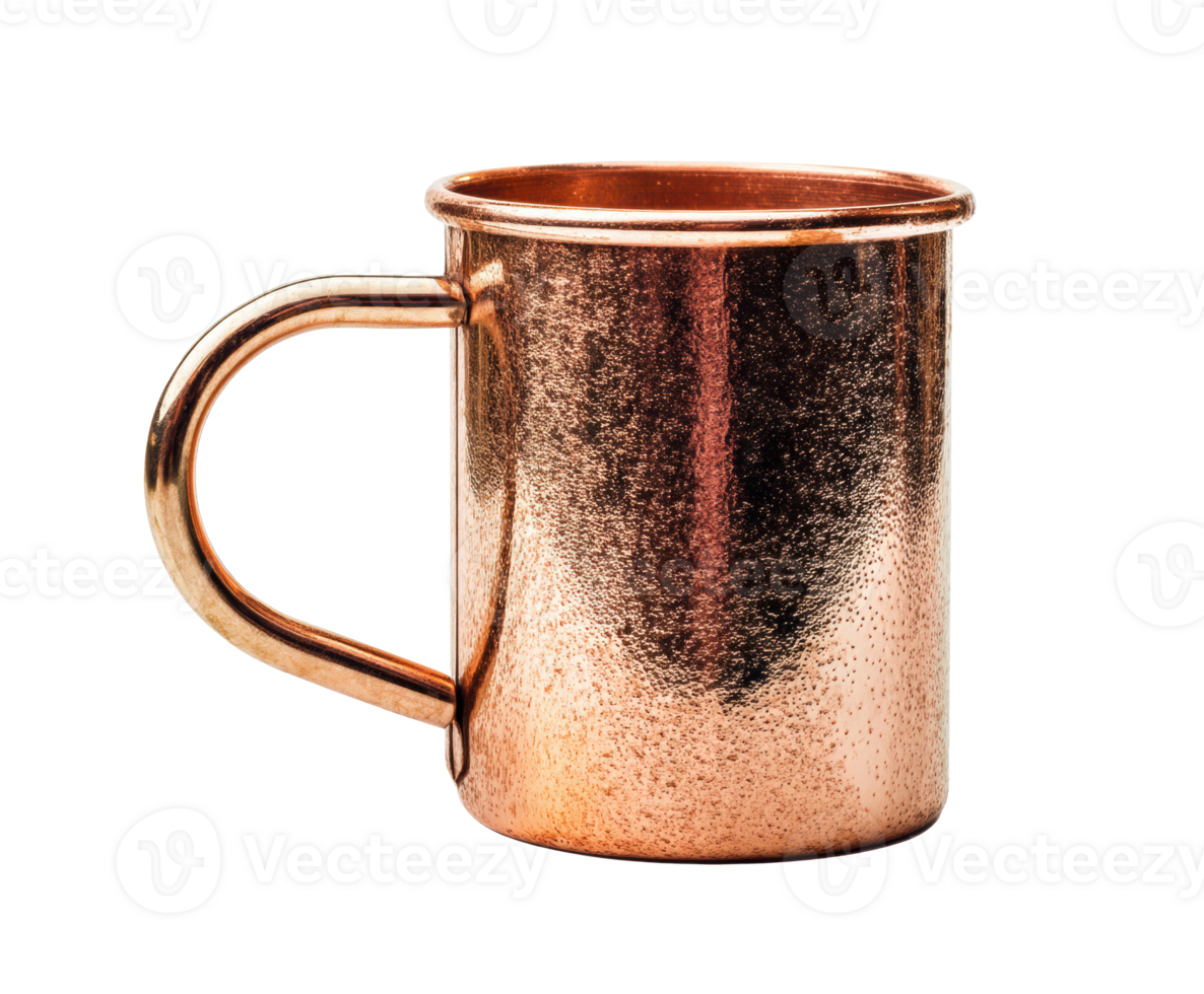 Copper mug for beverages and cocktails design png