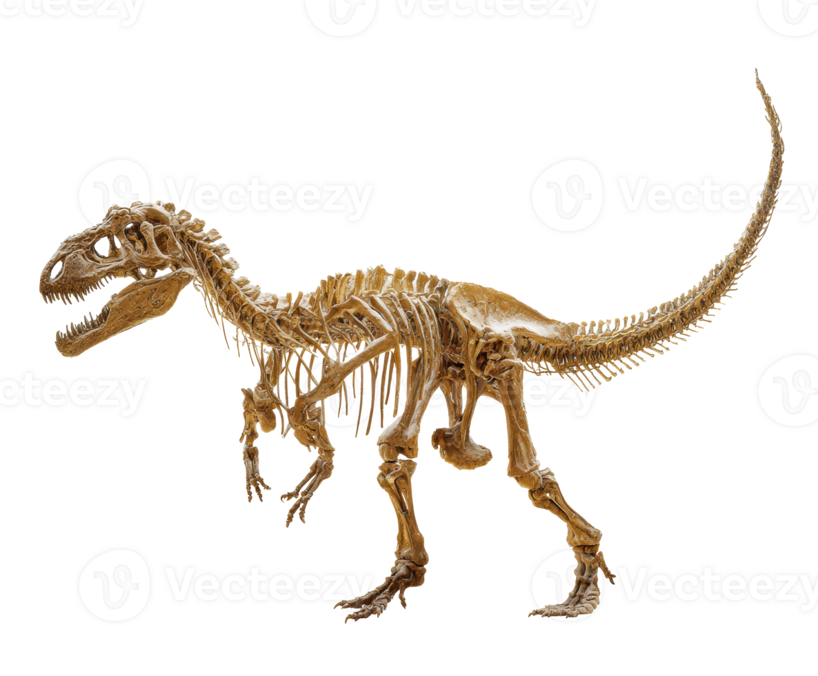 Dinosaur skeleton model for educational display in museums png