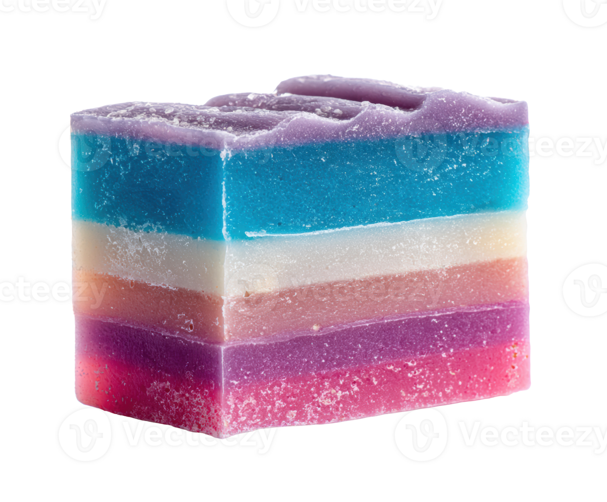 Colorful handcrafted soap for self-care and relaxation png