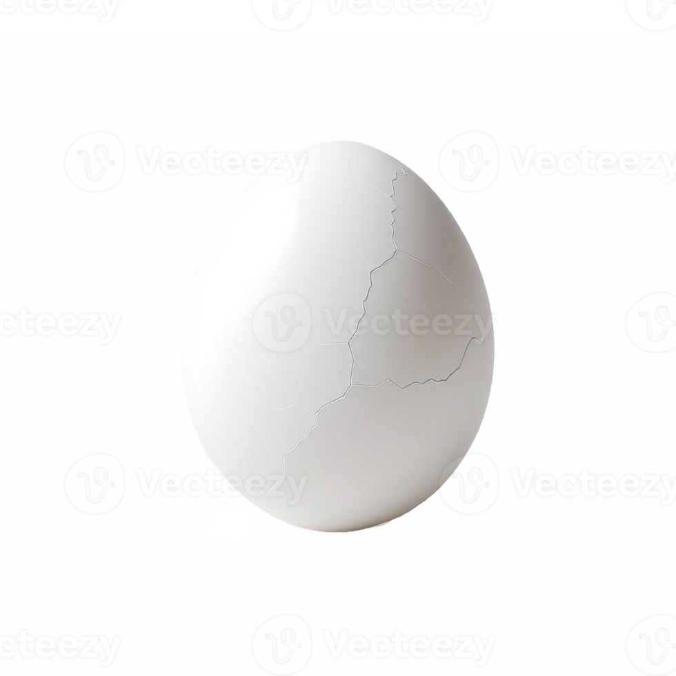 Cracked White Eggs with Transparent Background Illustration png