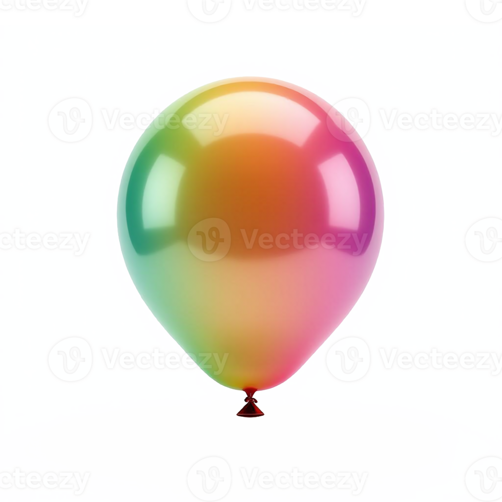 Colorful Gradient Balloons with Transparent Clipping Path for Celebrations and Events png