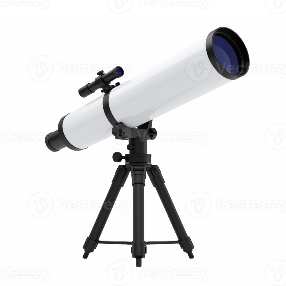 Wide View Telescope with Tripod Stand and Compact Design on Transparent Background png