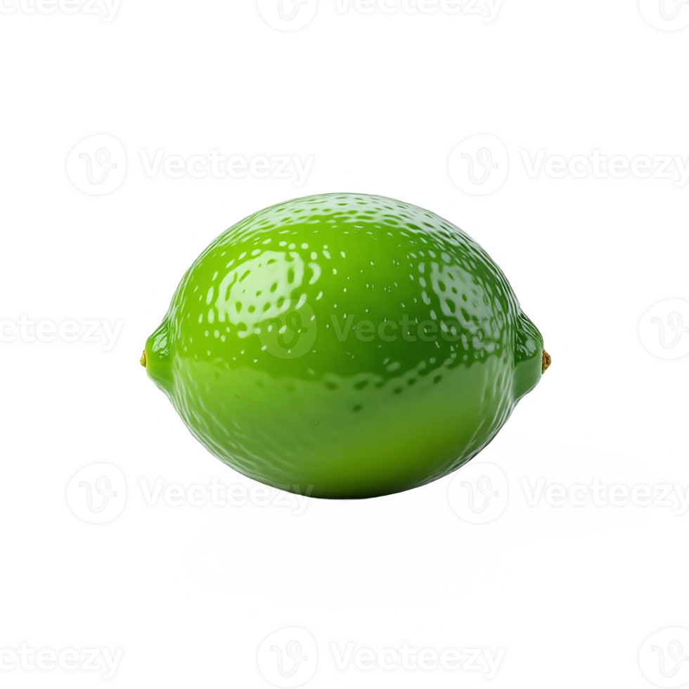 Fresh Bright Green Lime with Clipping Path No Background High Resolution png