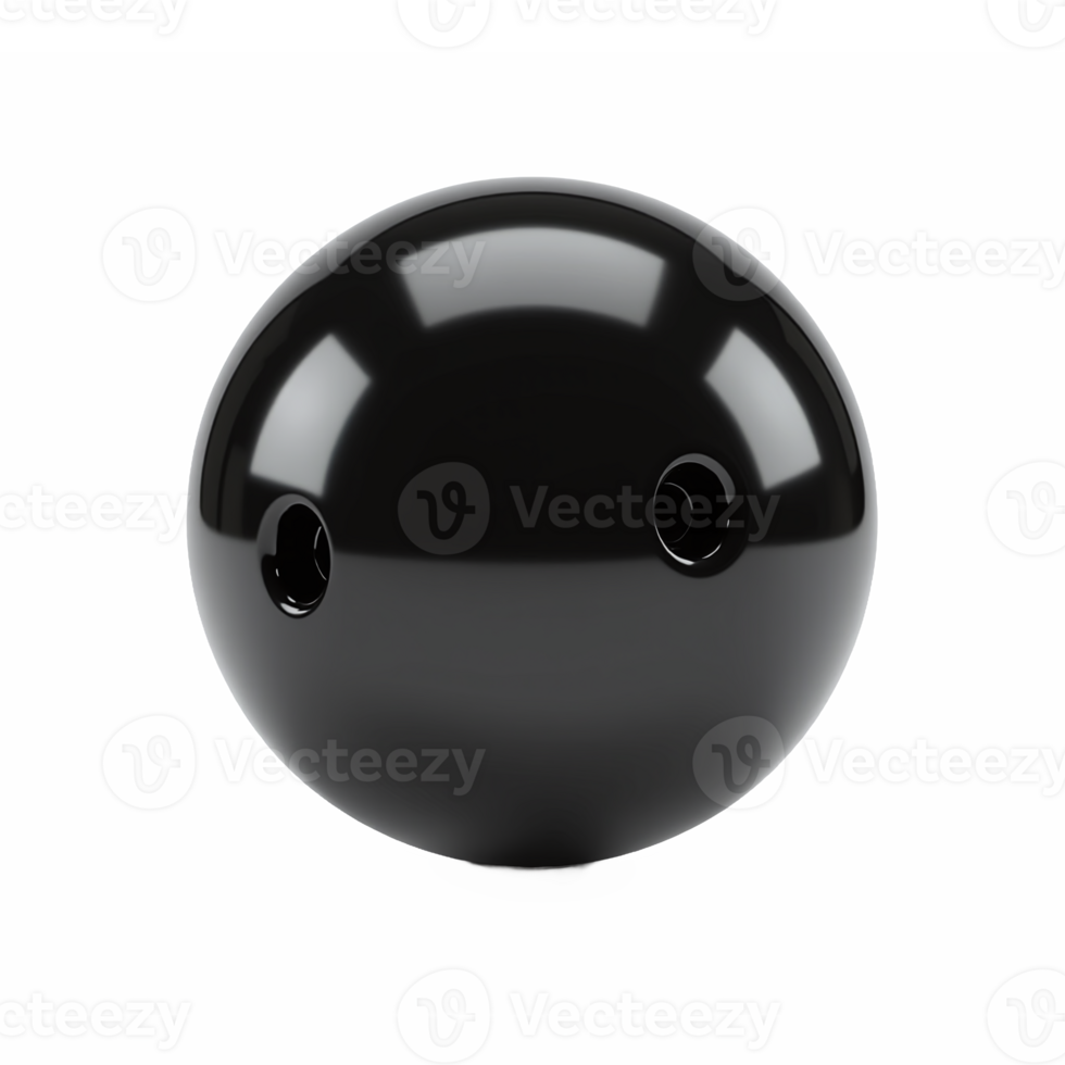 Glossy Black Sphere with Reflection Shoots on Transparent Background Clip Path png