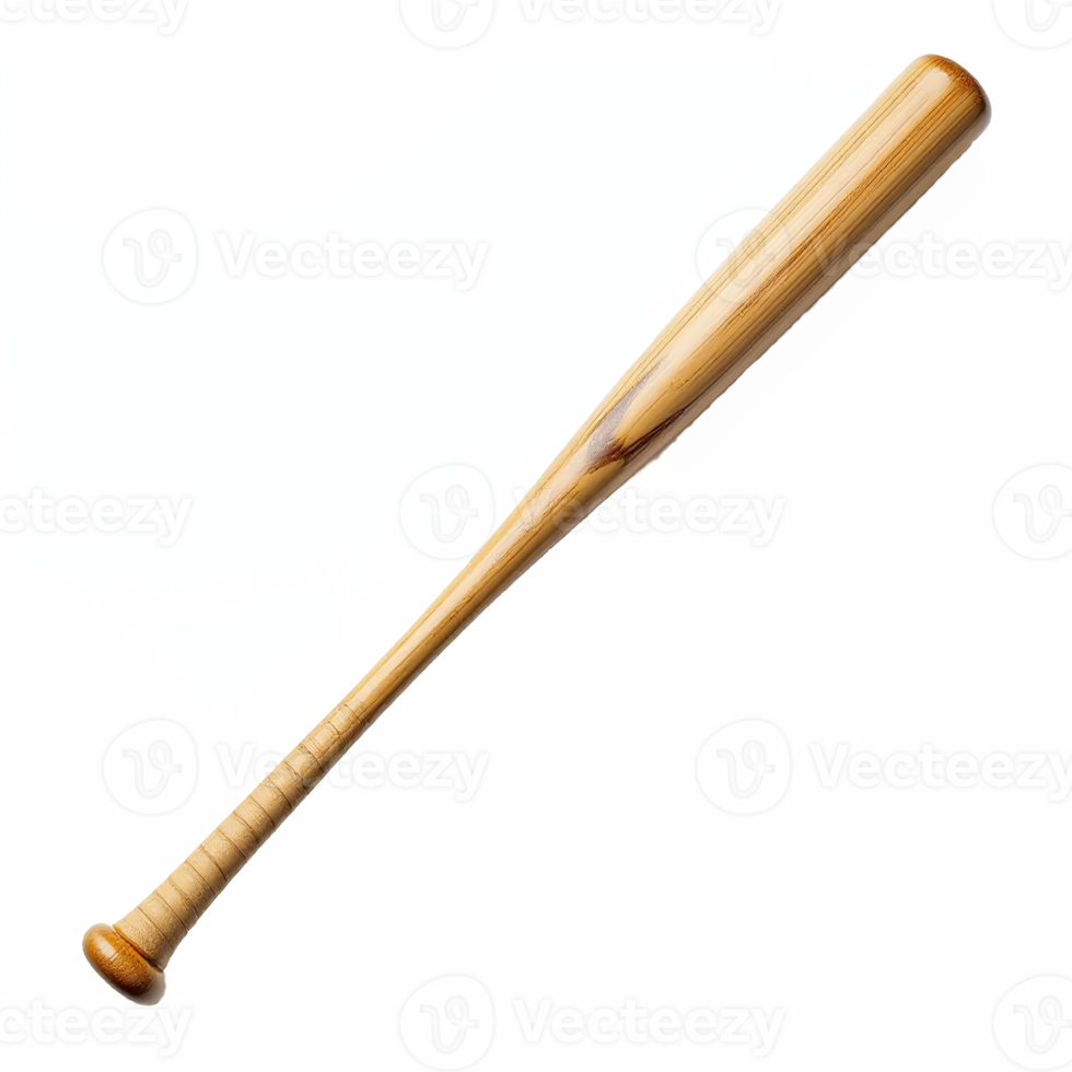 Wooden Baseball Bat with Clipping Path for Sports and Entertainment Uses png