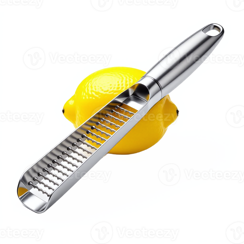 Stainless Steel Lemon Zester Peeler with Transparent Background for Cooking and Baking png