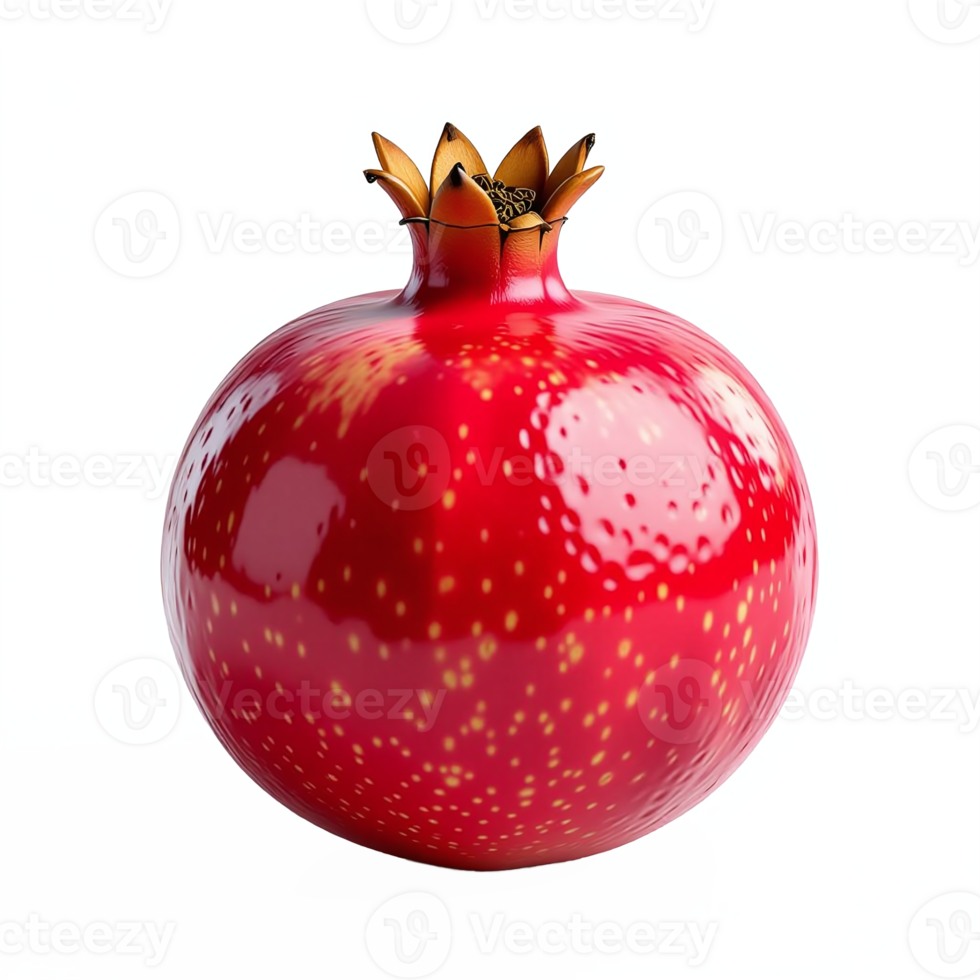 Realistic Pomegranate Fruit with Transparent Background and Detailed Textures png
