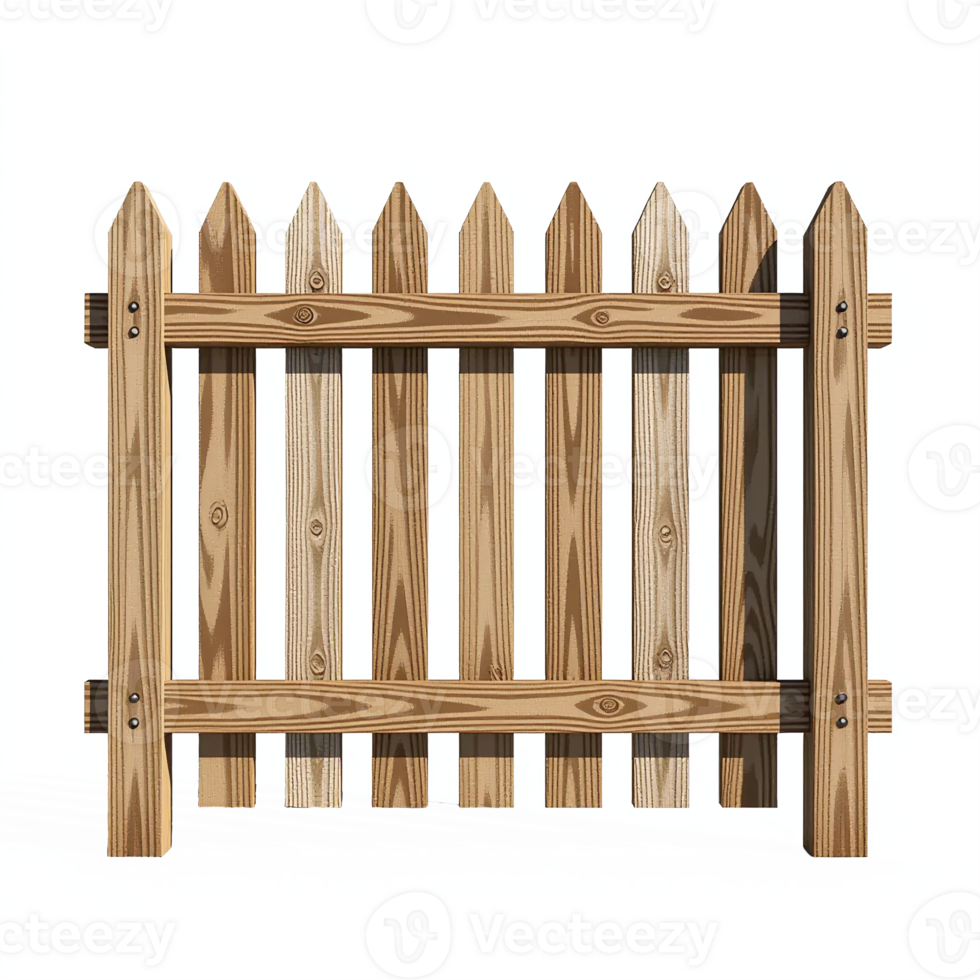 Wooden picket fence with no background clipart clear transparent clipping path png