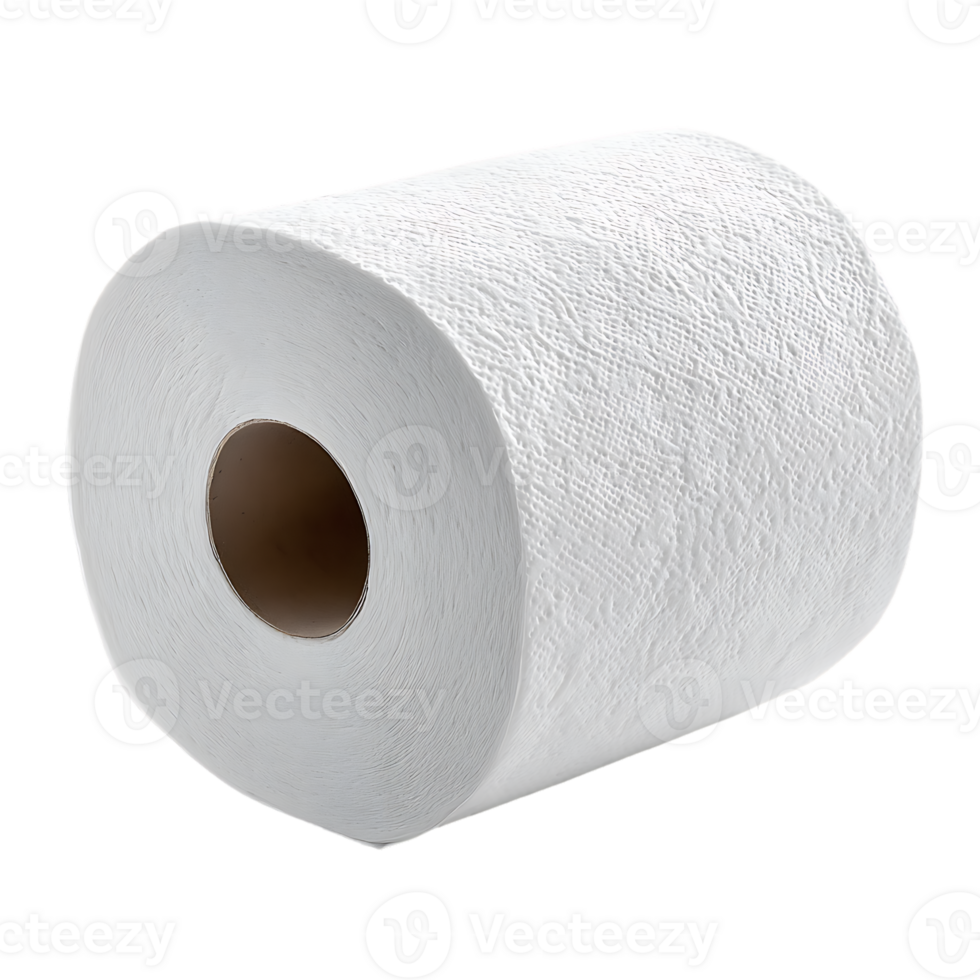 Roll of Toilet Paper Close Up Isolated with Transparent Background Clean Hygiene png