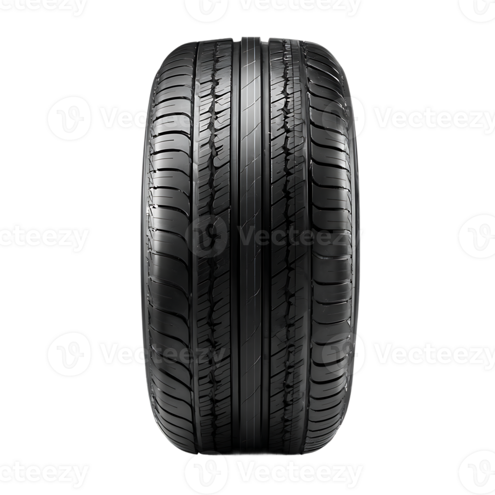 Black and White Tire Car Wheel Isolated Transparent Background Vehicle png