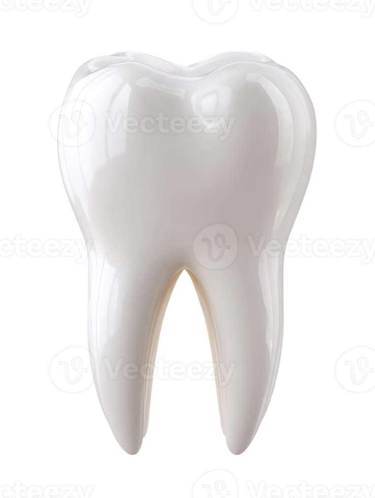 Isolated White Tooth for Dental Care and Health Illustration in Transparent Background png
