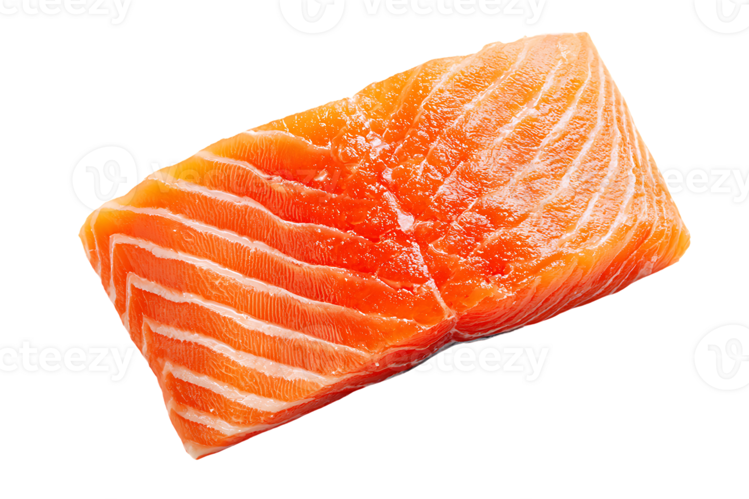 Fresh Salmon Fillet Cut Isolated On Transparent Background Tasty and Healthy Food png
