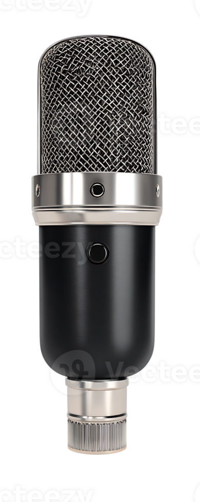 Professional Studio Microphone with Transparent Background for Recording and Broadcasting Purposes Audio png