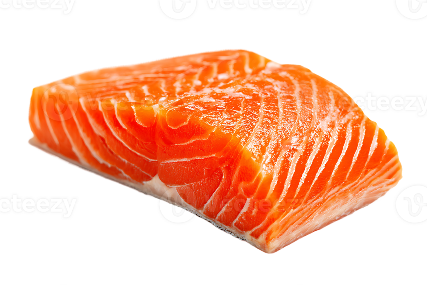 Piece of Fresh Salmon with Transparent Background Isolated High Quality Image Stock png