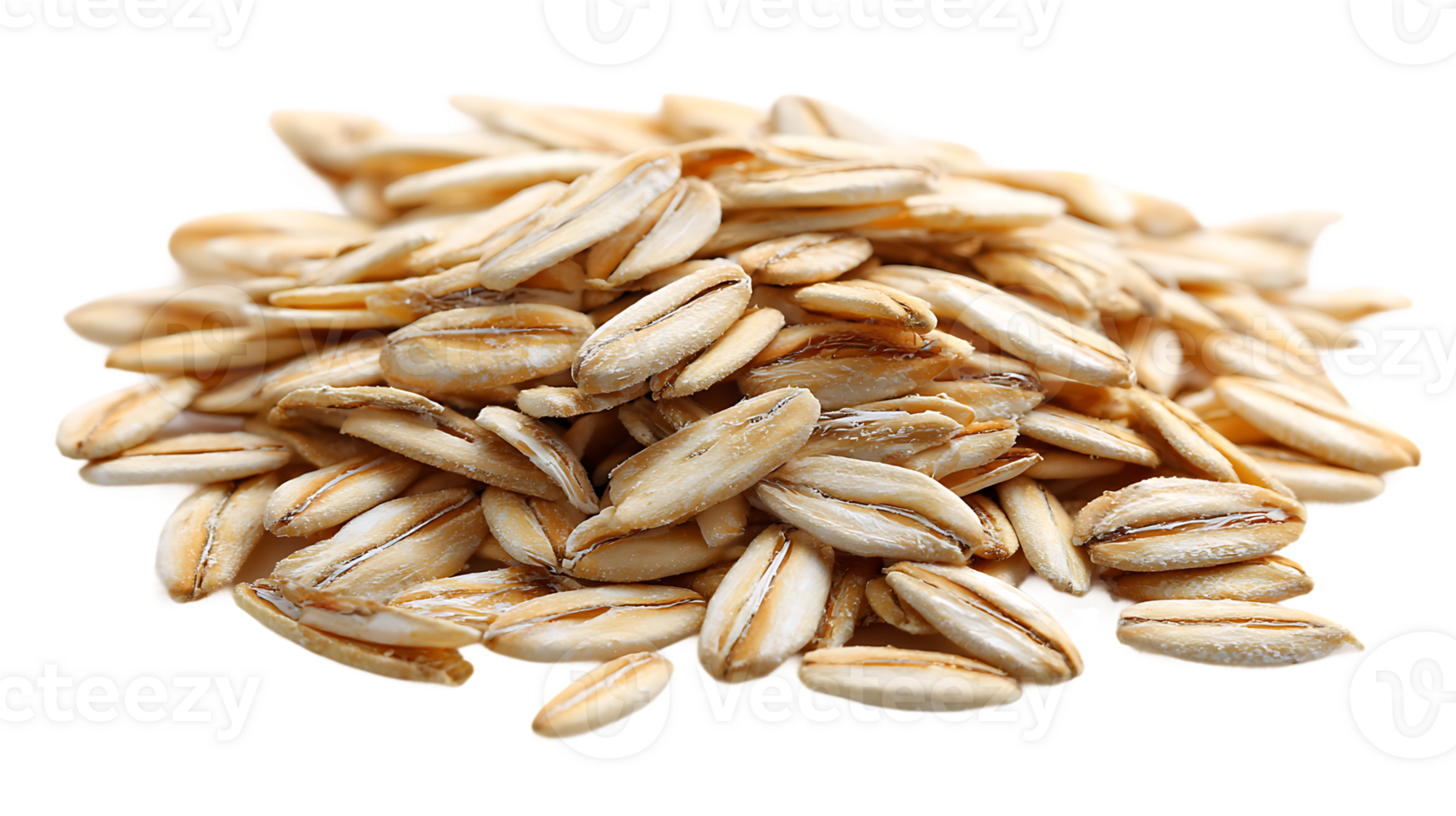 Healthy and Natural Rolled Oats Perfect for Oatmeal Breakfast isolated on transparent background png