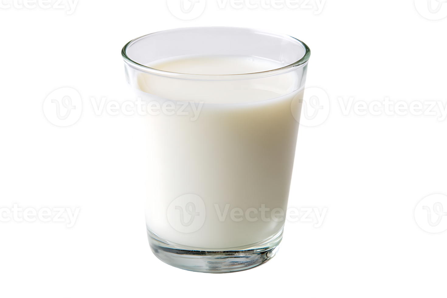 Glass Of Fresh White Milk Isolated On Transparent Background Cut Out Image png