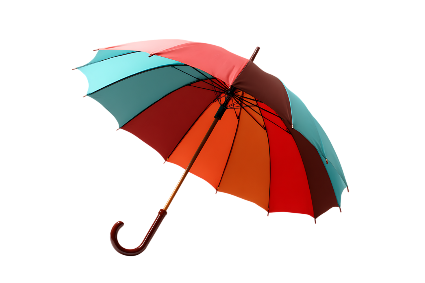 Colorful Umbrella Protection Fashion Accessory Rain Umbrella With Transparent Background Isolated png
