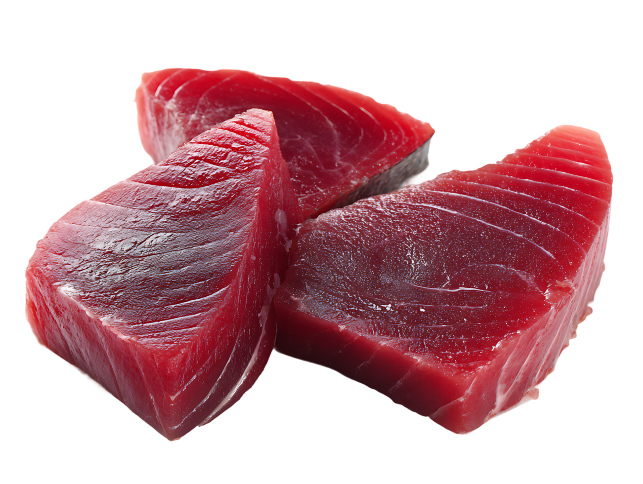Fresh Tuna Steaks Cutlets on Transparent Background Isolated High Quality Food Photo png