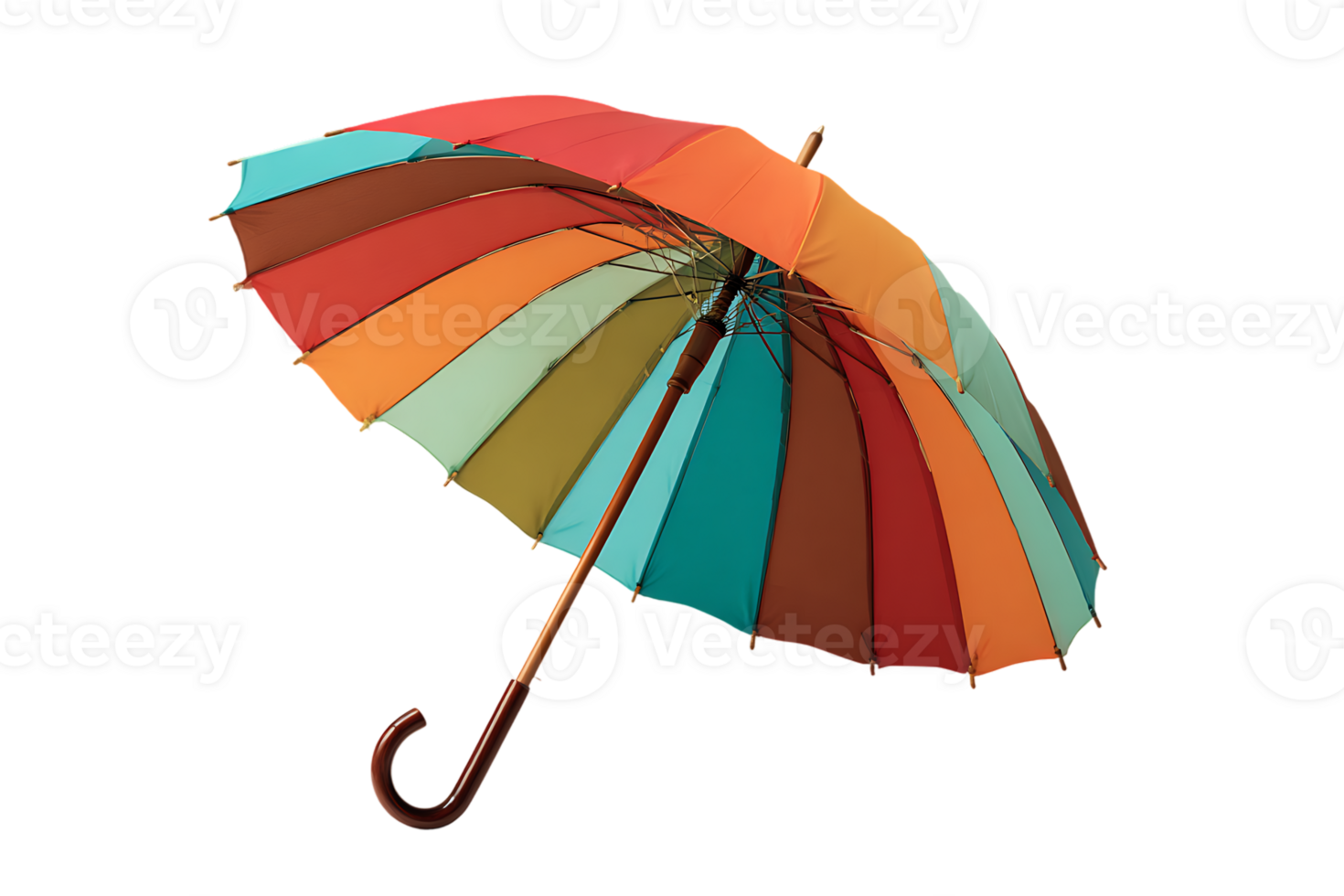 Colorful Umbrella With Transparent Background And Without Any Text Perfect For Projects png
