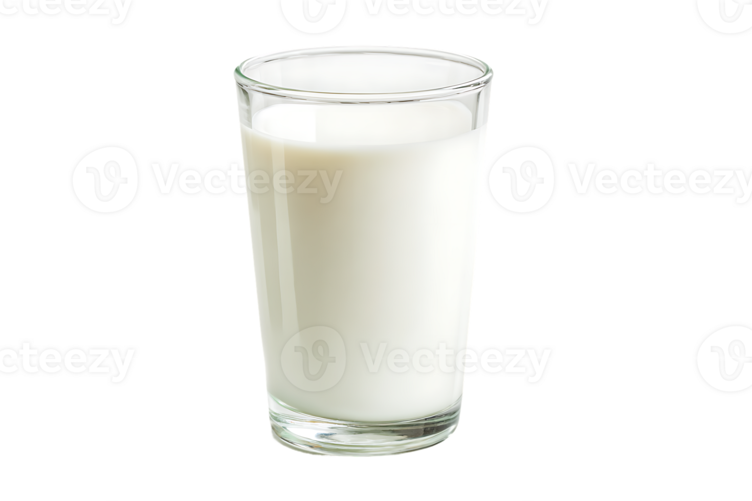 Isolated Fresh Organic Dairy Milk Nutritious Drink in a Glass Transparent Background png