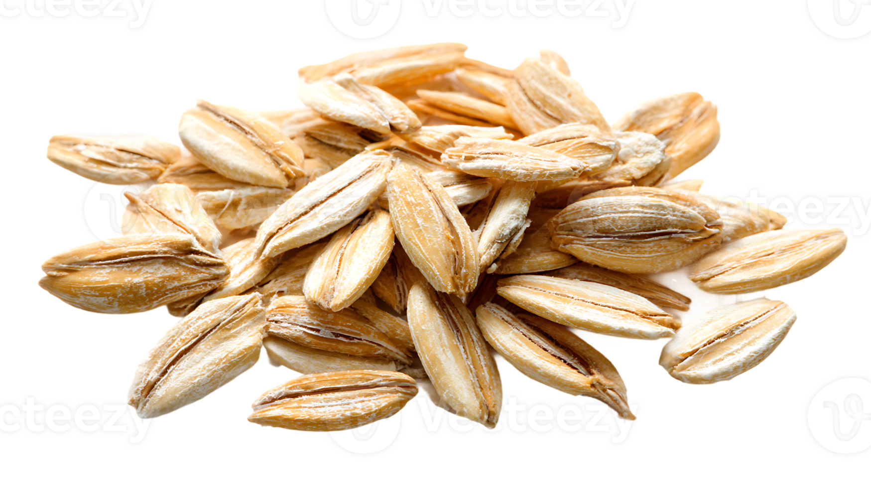 Pile of Dry Oats Isolated on Transparent Background for Healthy Eating Concept png