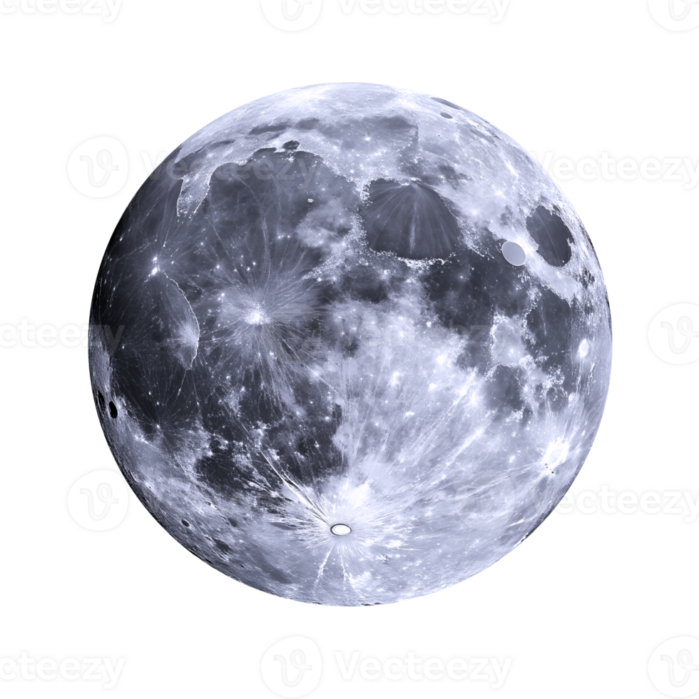 Full Moon Isolated on Transparent Background png