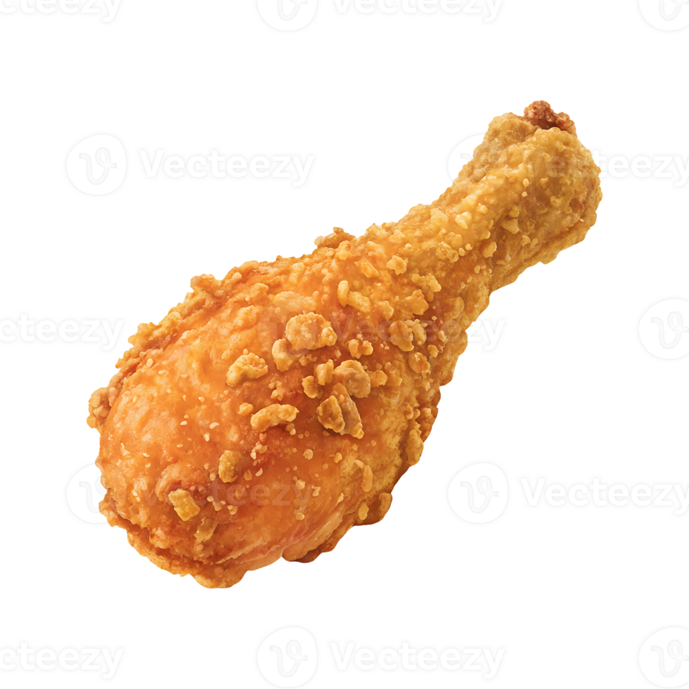 Crispy Fried Chicken Drumstick on Transparent Background png