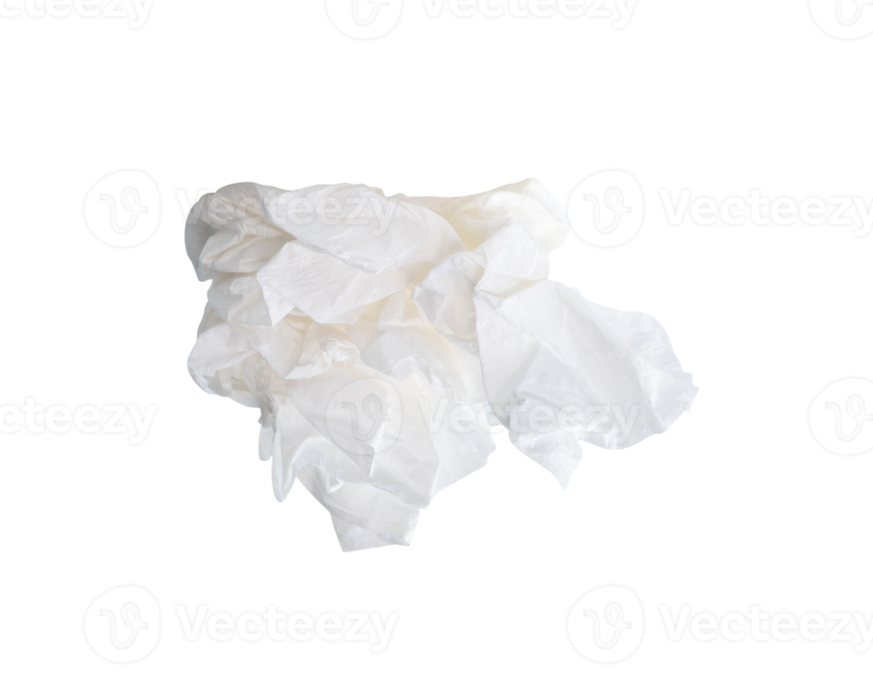 white tissue paper ball isolated with clipping path in file format png